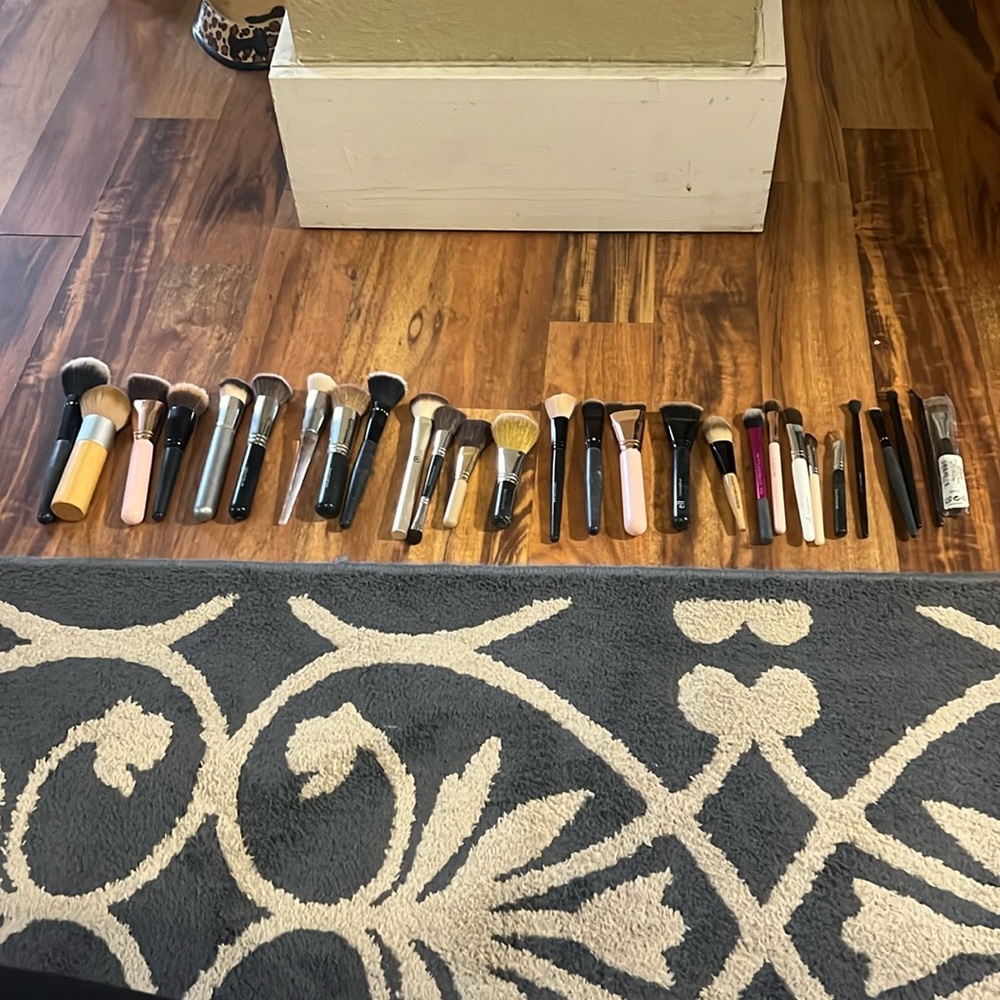 Assortment of makeup brushes
